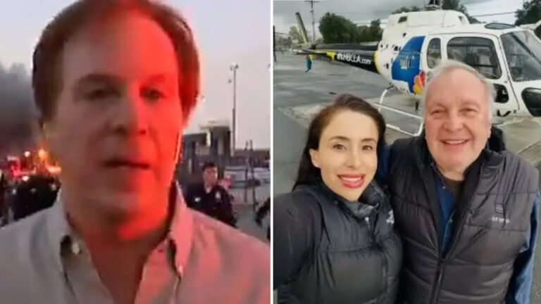 Heartbreaking moment TV reporter sees NBC helicopter crash that killed three live on air