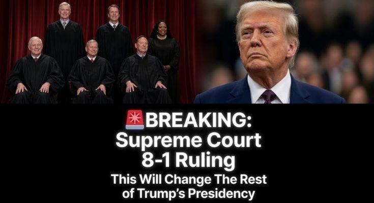 TRUMP STUNNED! — SUPREME COURT RULES 8-1 THAT HE CAN… SHOCKING RULING SENDS WAVES THROUGH WASHINGTON!